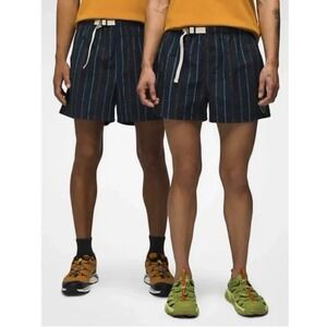 Prana NEW Unisex (M)S , (W)M x4" Indio Heritage Short Stormy Night Blue Gorpcore